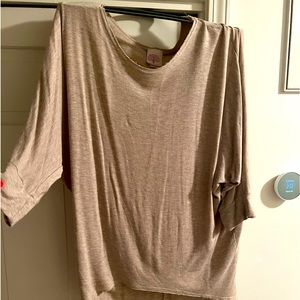 Cream long sleeve blouse size large